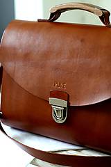 Veľké tašky - Veľká kabelka na  rameno MAXI SATCHEL BAG BROWN - 9123819_