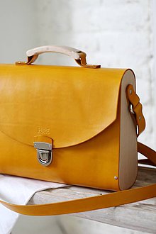 Veľké tašky - Veľká kabelka na rameno MAXI SATCHEL BAG HONEY - 9123828_