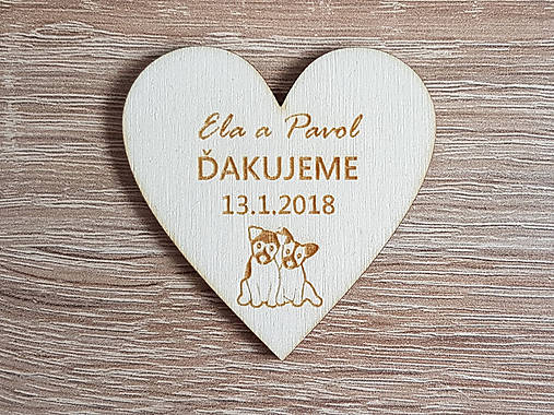 Svadobné magnetky psíkovia B 5,5x5,5cm