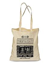 Nákupné tašky - Plátená Ekologická nákupná taška Čičmany okná (Čierna) - 9122695_