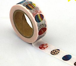 Papier - veľkonočné vajíčka, washi - kreativne, dekoračné, ozdobné, papierové lepiace pásky - 9123543_