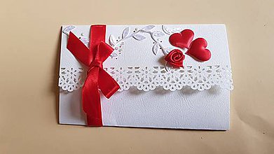 Papiernictvo - svadobná obálka/pohľadnica na peňažný dar - 9130478_
