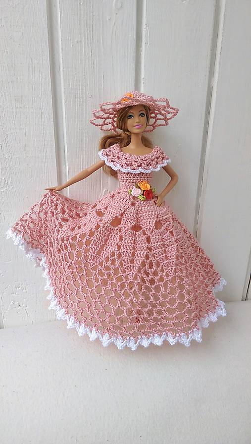  - Ružové dlhé šaty pre Barbie - 9130004_