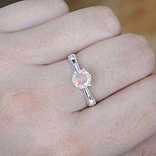 Prstene - Engagement Welo Ethiopian Opal Silver Ring Ag 925 / Elegantný strieborný prsteň s brúseným welo opálom /A0044 - 9140920_