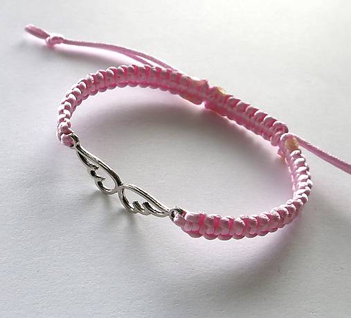 Náramky - S dvojkrídlom (ružová svetlá) - 9152744_