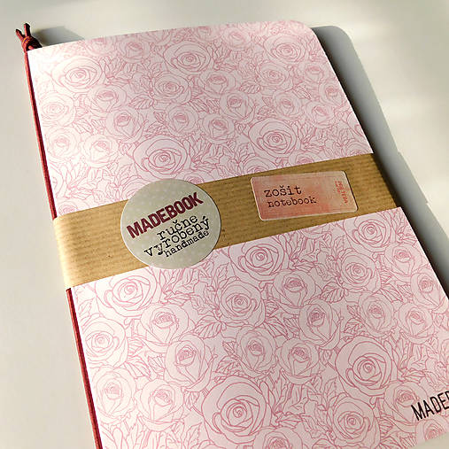 Papiernictvo - Zošit A5 - RUŽOVÉ RUŽE - 9159544_
