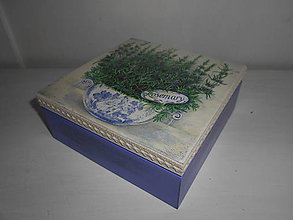 Dekorácie - Drevená krabička levandula - 9159707_