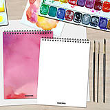Papiernictvo - MADEBOOK špirálový blok A5 - JARNÝ RUŽOVÝ - 9164733_