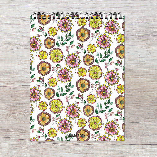 Papiernictvo - MADEBOOK špirálový blok A5 - JARNÝ - 9164703_