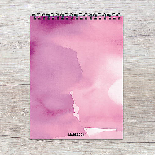Papiernictvo - MADEBOOK špirálový blok A5 - RUŽOVÝ SEN - 9165896_