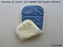 Detský textil - Podložka do kočíka 100% ovčie rúno MERINO TOP Bugaboo Buffalo Seat Liner Blue - 9164535_