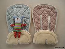 Bugaboo Donkey Twin seat liners / podložky pre dvojičky 100% MERINO wool na mieru pastelová  