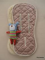 Detský textil - Bugaboo Donkey Twin seat liners / podložky pre dvojičky 100% MERINO wool na mieru pastelová - 9167152_