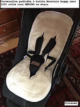 Detský textil - Bugaboo Donkey Twin seat liners / podložky pre dvojičky 100% MERINO wool na mieru pastelová - 9168144_