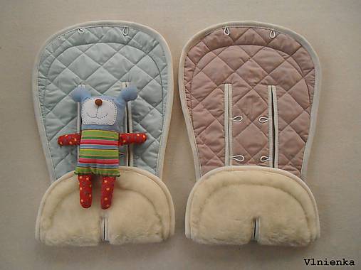 Bugaboo Donkey Twin seat liners / podložky pre dvojičky 100% MERINO wool na mieru pastelová