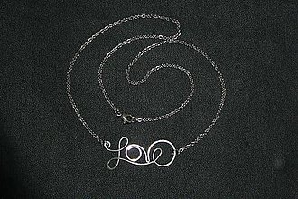 Náhrdelníky - LOVE - náhrdelník - chirurgická ocel - 9163961_