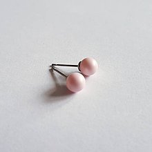 Náušnice - Swarovski Crystal Rose Pastel Pearl napichovačky (nerezová oceľ) - 9164307_