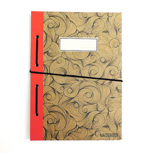 Papiernictvo - MMADEBOOK zošit A5 - ČERVENÉ VLNY - 9172006_