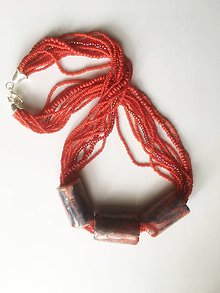 Náhrdelníky - náhrdelník červený - 9169122_