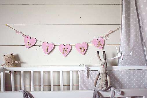 Tabuľky - girlanda z 10cm ♥ - 9175430_