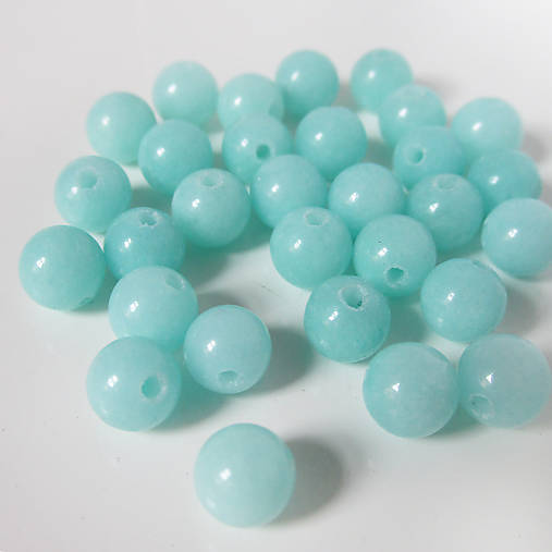 Minerály - Jadeit korálka / 6mm / balenie 10ks (Amazonite Green) - 9174562_