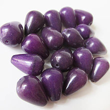 Minerály - Jadeit korálka / kvapka 10x14mm (Dark Violet) - 9174981_