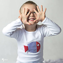 Detské oblečenie - tričko NÁMORNÍCKA RYBKA 86 - 134 (dlhý aj krátky rukáv) - 9179332_