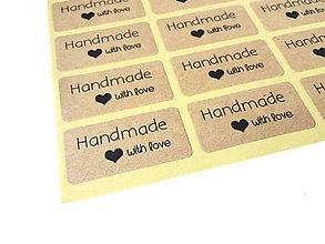 Papier - Nálepka Handmade with Love - 30 ks - 9181668_