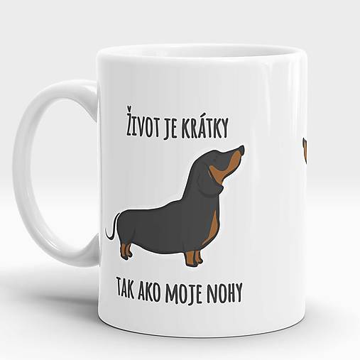 Nádoby - Šálka s jazvečíkom (Objem 325 ml, priemer 8,2 cm, výška 9,5 cm) - 9186231_