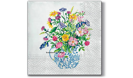  - Servítka "Vase with flowers", ihneď - 9185880_