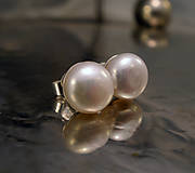 Náušnice - perlové napichovačky - Ag 925 - 9194865_