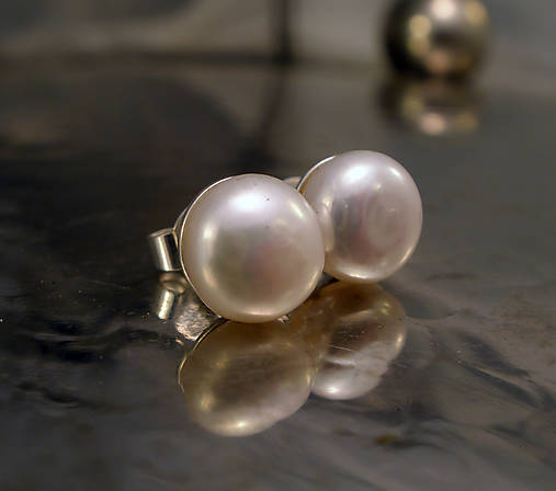  - perlové napichovačky - Ag 925 (veľkosť perly 0.6 mm) - 9194865_