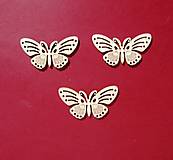 Polotovary - Drevený výrez motýle -sada 3 ks - 9194415_