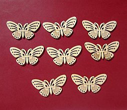 Polotovary - Drevený výrez motýle  6+2 zadarmo - 9194437_