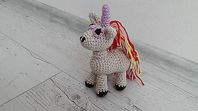 Hračky - koník/ unicorn -ik   (smotanový ) - 9193605_