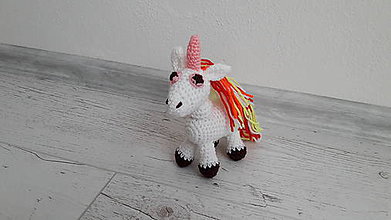 Hračky - koník/ unicorn -ik   (biely ) - 9193618_