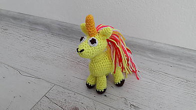 Hračky - koník/ unicorn -ik   (žltý) - 9193636_