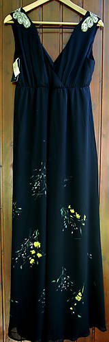 Šaty - Ručne maľované krásne čierne šaty - 9196181_