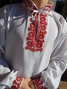 Pánske oblečenie - Pánska folklorna košeľa - 9199128_