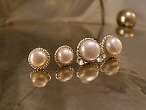 Náušnice - perlové napichovačky s filigránom - Ag 925 - 9204487_