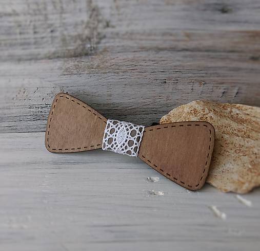 Pánske doplnky - Drevený motýlik "Jozef" - 9205643_