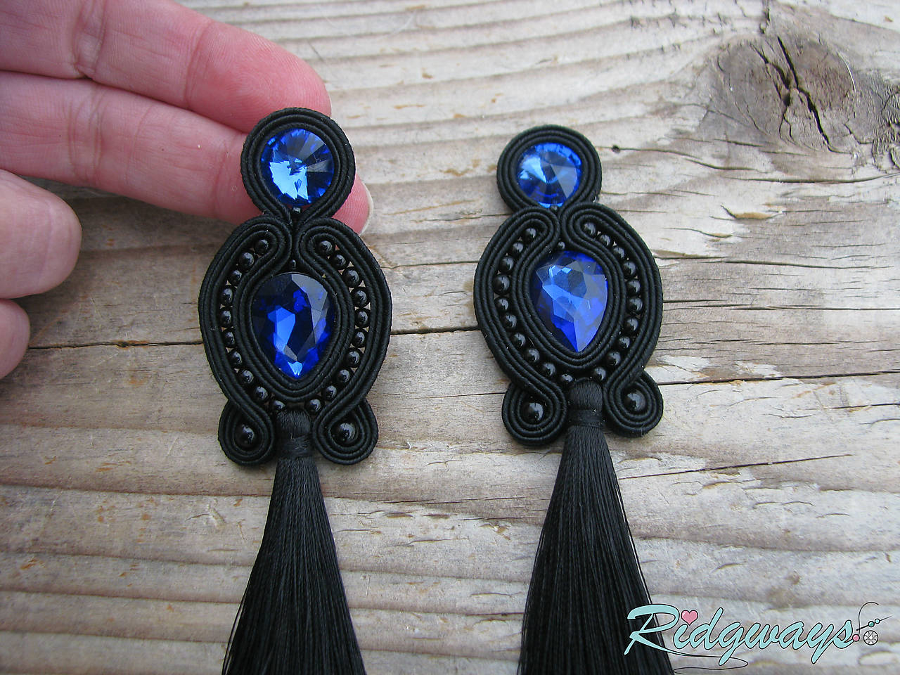 Black collection with tassels...soutache