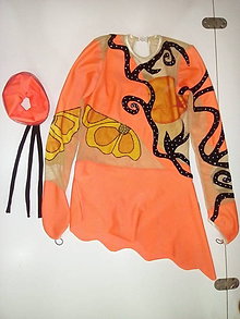 Detské oblečenie - Oranžové šaty s ornamentami - 9209415_