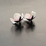 Náušnice - Recy náušnice puzety jabloňové kvety (Ružová) - 9206326_