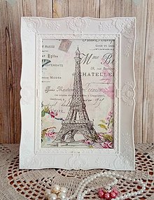 Dekorácie - romantický obrázok Eiffel - 9211472_