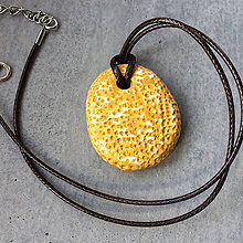 Náhrdelníky - Betónový náhrdelník justStone Yellow - 9213662_