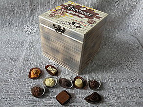 Úložné priestory & Organizácia - Originální vintage krabička chocolat - 9211567_