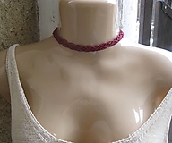 Náhrdelníky - Čipkovaný náhrdelník obojok choker (Bordový náhrdelník obojok choker č.1806) - 9212318_