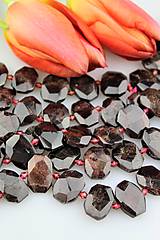 Minerály - granát brúsený korálky placičky 13x20mm - 9219061_