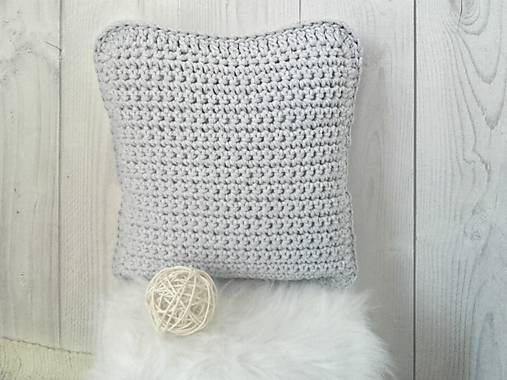 Úžitkový textil - Vankúš svetlošedý na 40x40cm - 9215503_